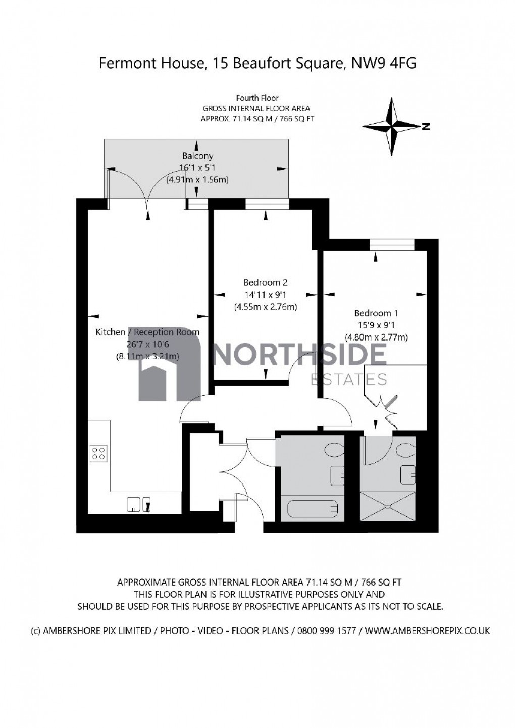 Floorplan for Beaufort Square, London